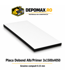 Placa BOND alb/primer 3mm, 1500x4050mm, aluminiu 0.15mm